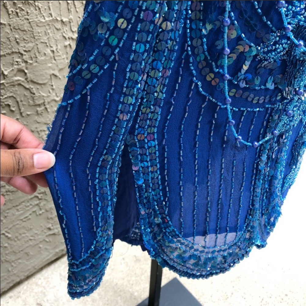 🥶Vintage Beaded & Sequin Lillie Rubin Dress (S) - Picture 13 of 16